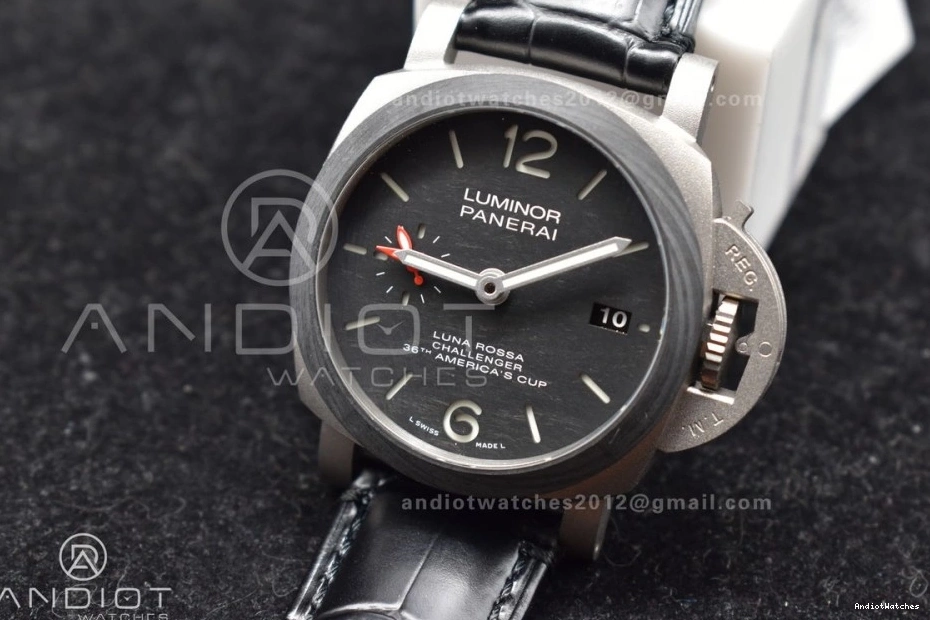 1:1 Dial UrbanStyle PAM1096 Super Best Luminor Titanium W Clone VSF P.9011 on Strap 986 GMT Edition 42mm Black Black Leather 0514